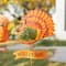 Glitzhome&#xAE; 36.25&#x22; Thanksgiving Metal Turkey &#x26; Croissant Yard Stake Set